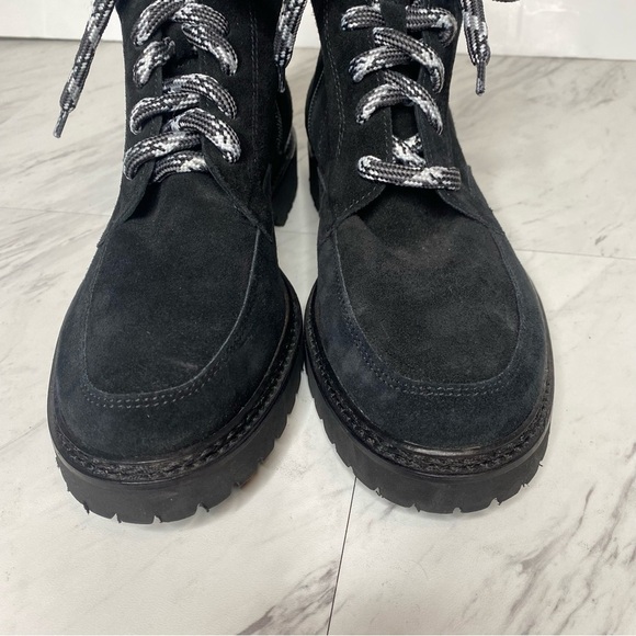 Aquatalia Mayra Weatherproof Lace Up Black Suede Boot 9 1/2 - Picture 9 of 14